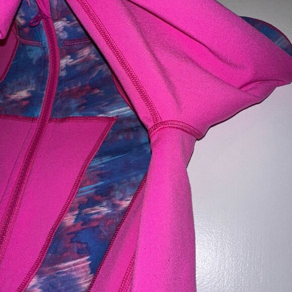 Ivivva Kids Girls Athletic Zipper Track Jacket Bright Pink Purple Gently Worn - Picture 5 of 11